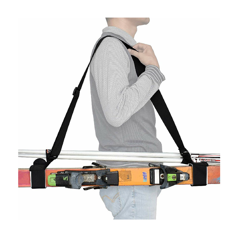 Adjustable Shoulder Sling Leash Ski and Pole Carrier Strap
