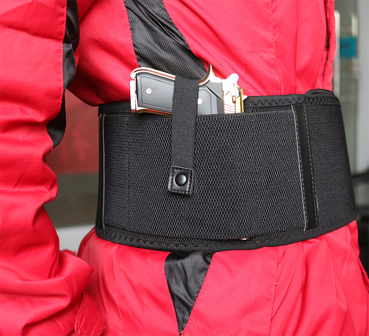 Black concealed carry belly band