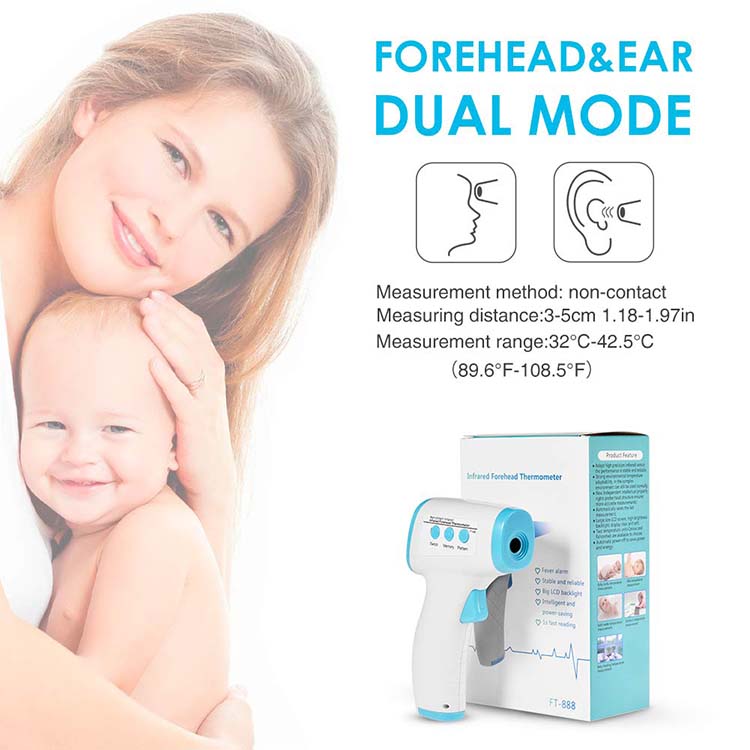 Digital Thermometer Gun Baby and Adult Non Contact Thermometer Infrared Forehead