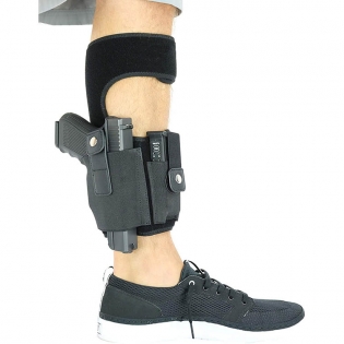 Ankle Gun Holster With Magazine Pouch