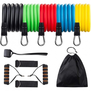 Fitness Strength Band 11 Pcs Exercise Resistance Band Set